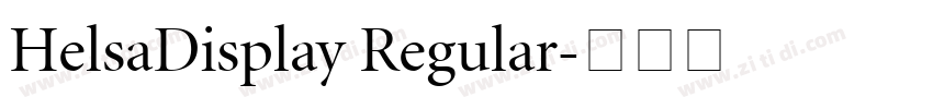 HelsaDisplay Regular字体转换